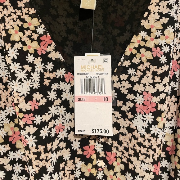 NWT Michael Kors Mod Garden Floral Print Mini Dress-Women Size 10 - Picture 4 of 4